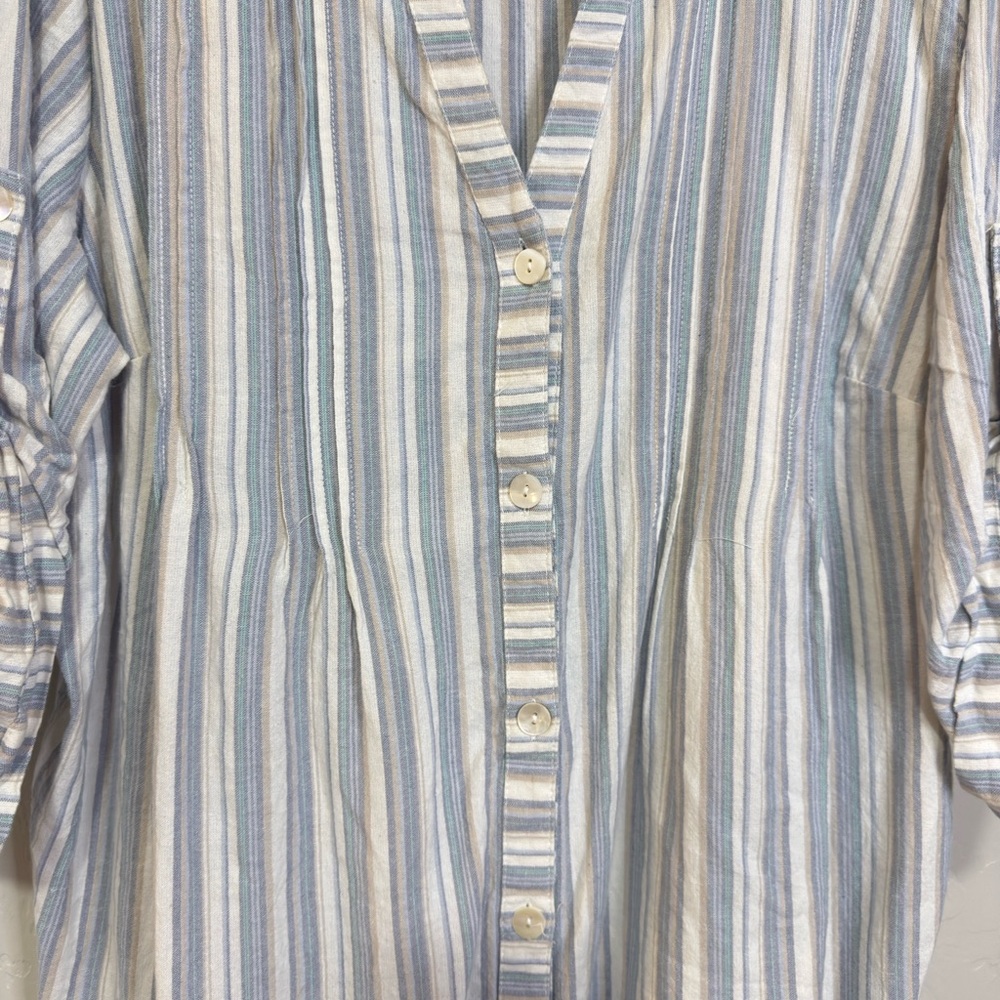 Striped Button-Down Dress - Picture 2 of 4